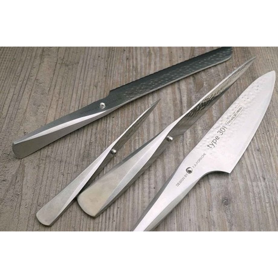 Nóż Santoku, nóż do plastrowania i do obierania Type 301 HM w zestawie