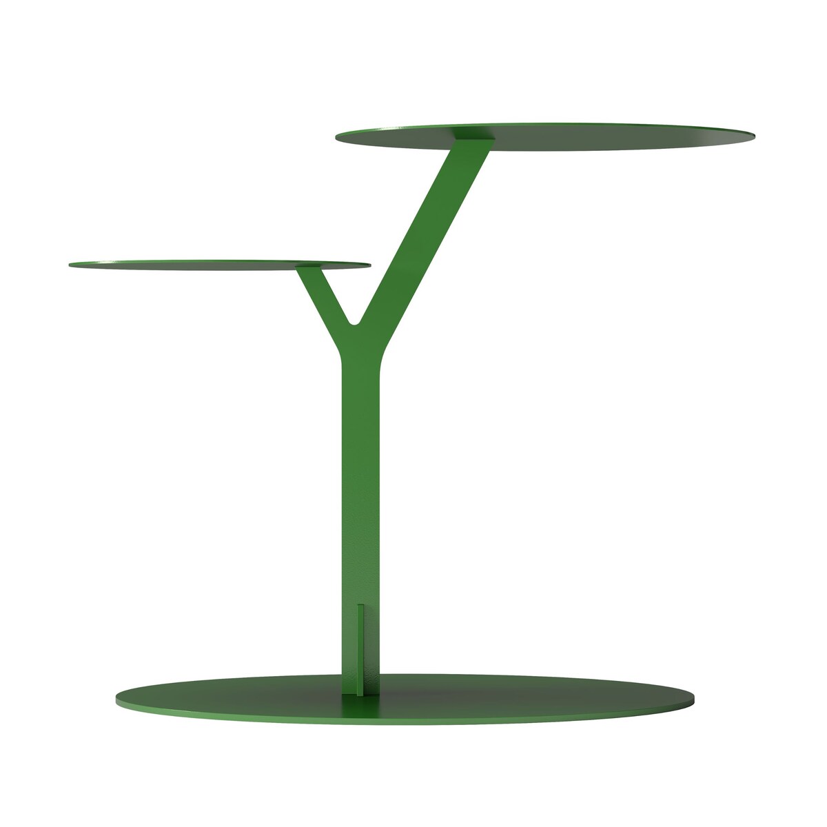 Stolik metalowy dwa blaty, kolor groszkowa zieleń