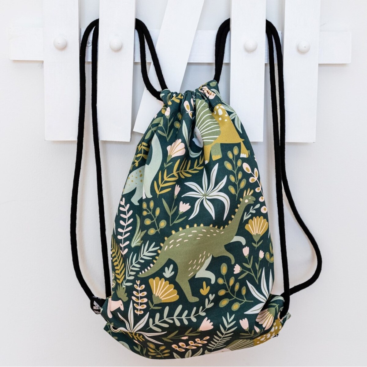 Worek plecak Kiddy, ecru-brązowy, 28x40cm, Magic Collection