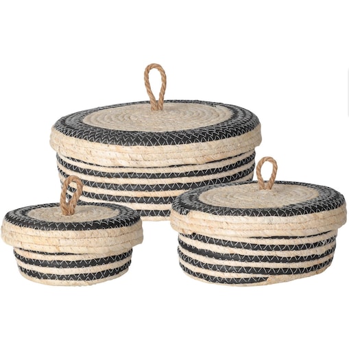 Pojemniki do przechowywania z przykrywką, 3 sztuki