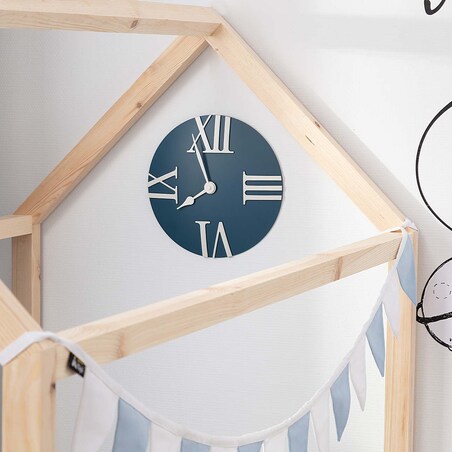 Zegar Retro blue, 30x3x30cm