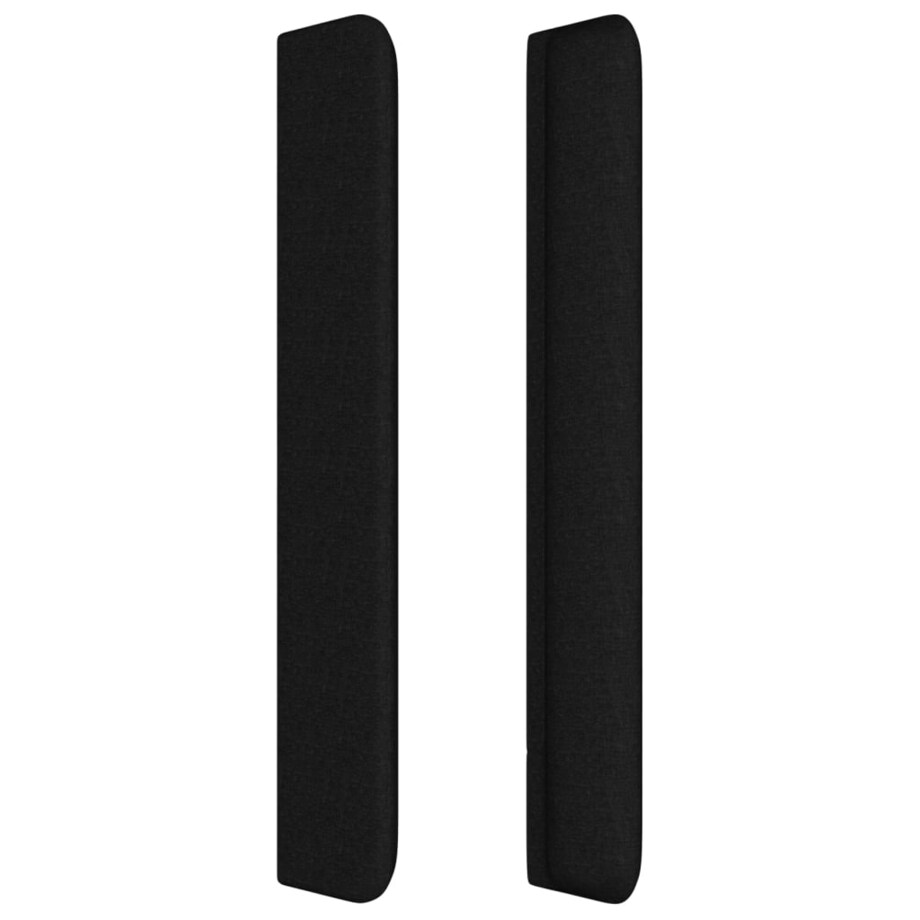 vidaXL Zagłówek uszak, czarny, 103x16x118/128 cm, tkanina