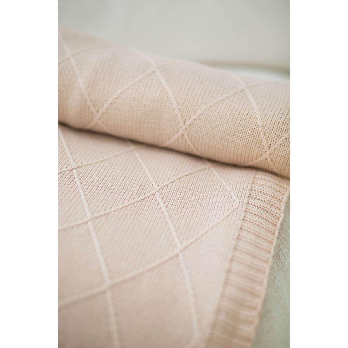 Narzuta romby beżowa, 220 x 240 cm, La Manta