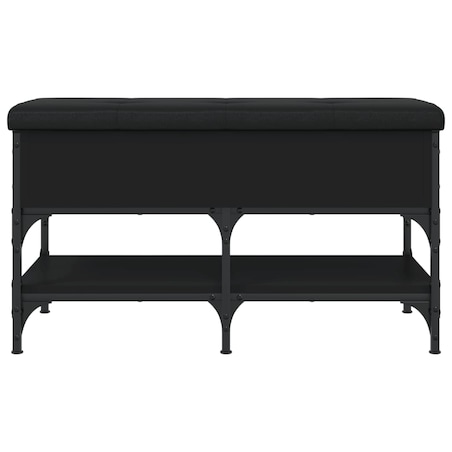 vidaXL Ławka na buty, czarna, 82x42x45 cm, materiał drewnopochodny