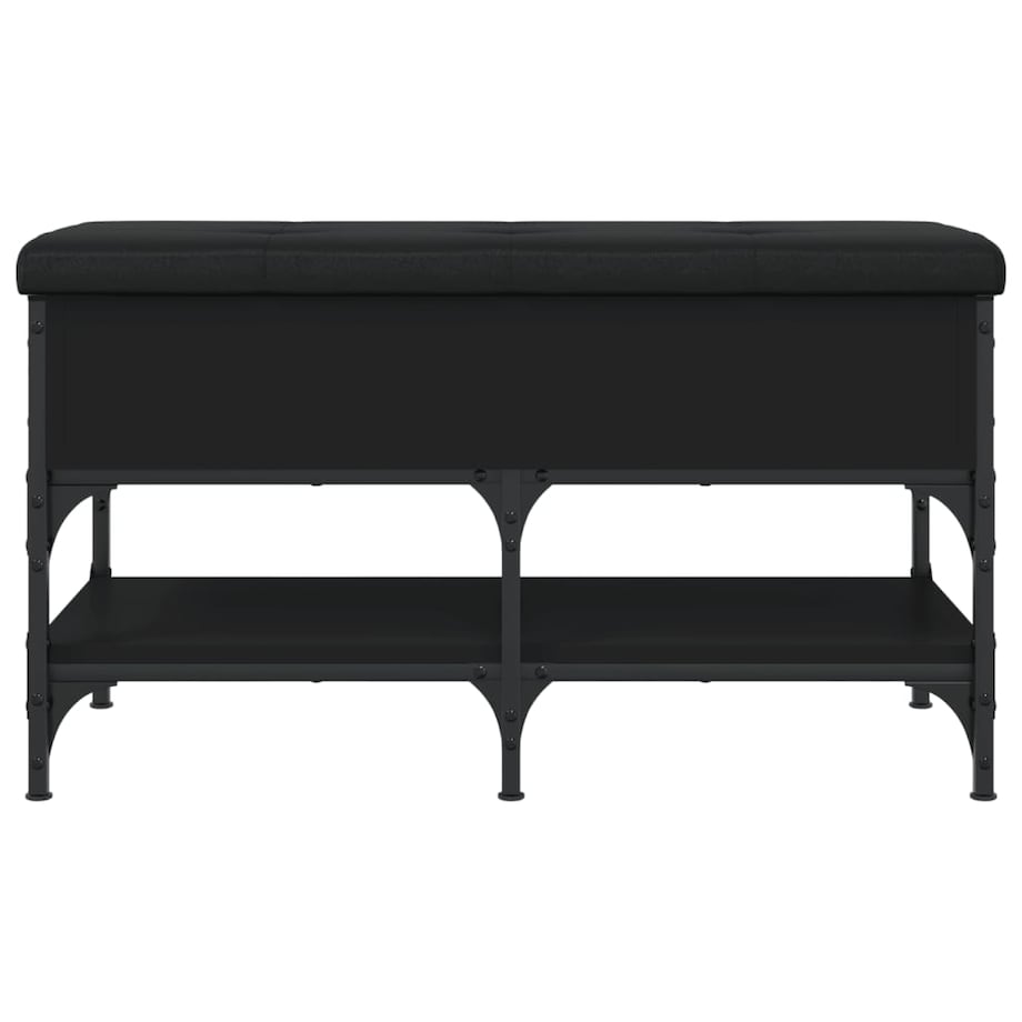 vidaXL Ławka na buty, czarna, 82x42x45 cm, materiał drewnopochodny