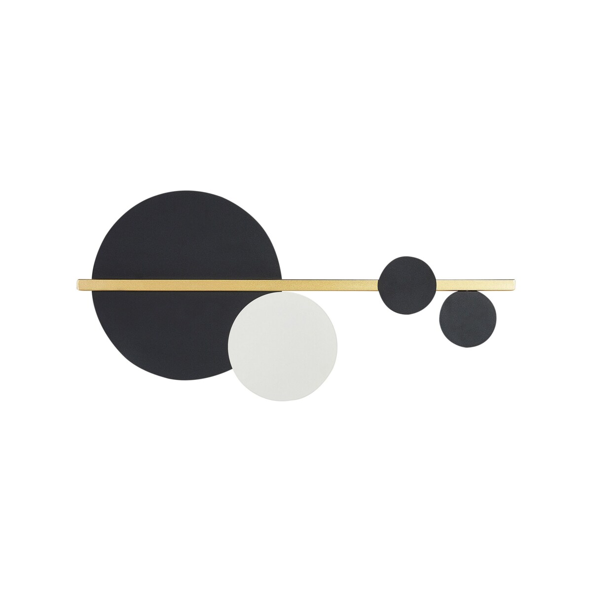 Lampa ścienna LED metalowa czarna ze złotym PARITA