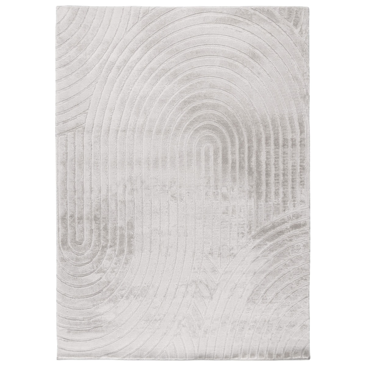 Dywan nowoczesny 3D, miękki Waving 5010 Jasnoszary/Taupe 160x230