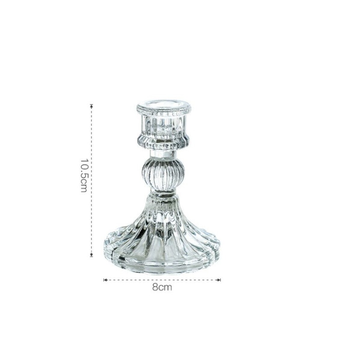 Świecznik dekoracyjny, szklany Glamour 10 cm - SW11