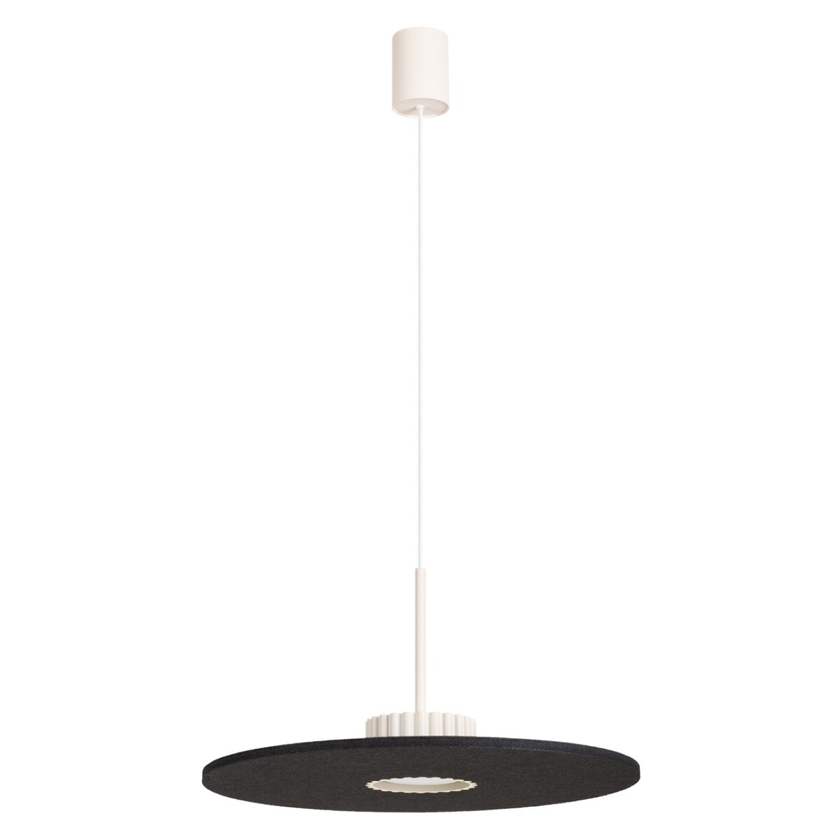 Lampa wisząca OVO 1 beżowa/czarna filc Gx53