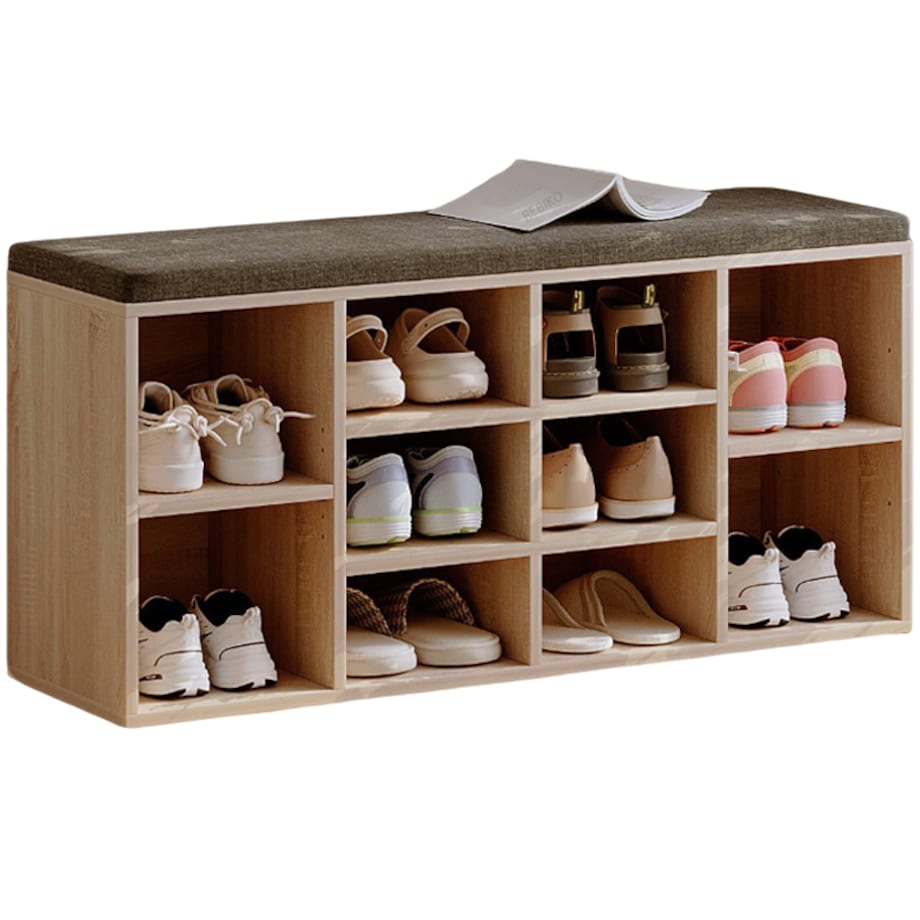 SZAFKA NA BUTY Z SIEDZISKIEM ŁAWKA NOWOCZESNA DĄB SONOMA LOFT 104 CM