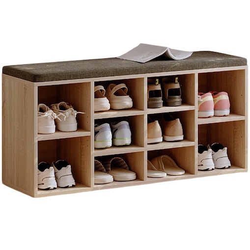 SZAFKA NA BUTY Z SIEDZISKIEM ŁAWKA NOWOCZESNA DĄB SONOMA LOFT 104 CM