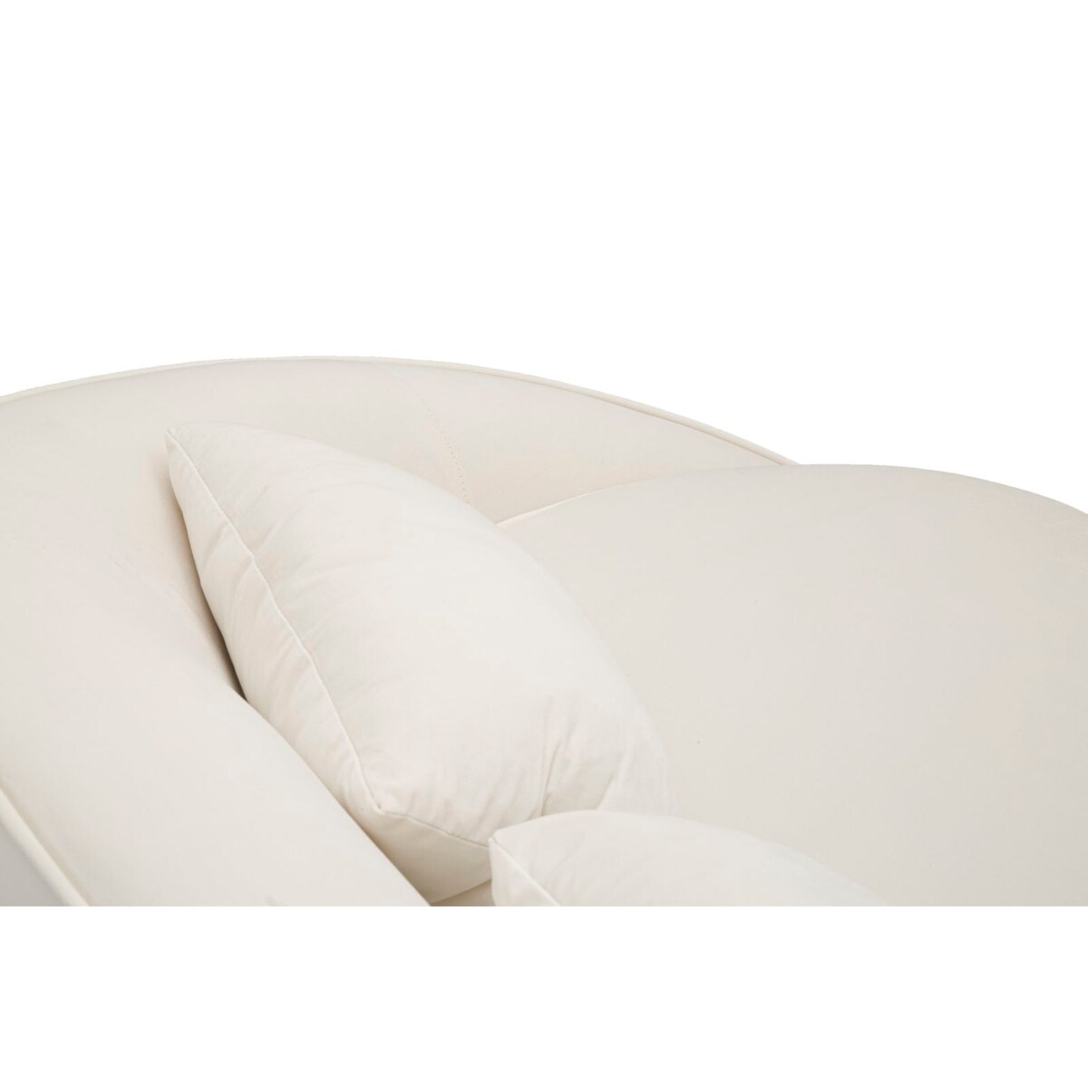 Sofa Oslo, kolor kremowy i złoty, poliester, drewno eukaliptusowe i metal, 185 x 84 x 68 cm, do salonu, Mauro Ferretti