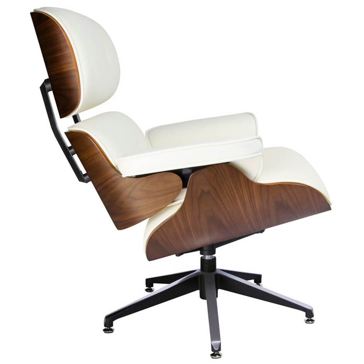 Wygodny fotel pokojowy Lounge biały sklejka różana, King Home