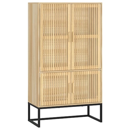 vidaXL Wysoka szafka, 70x35x125 cm, materiał drewnopochodny