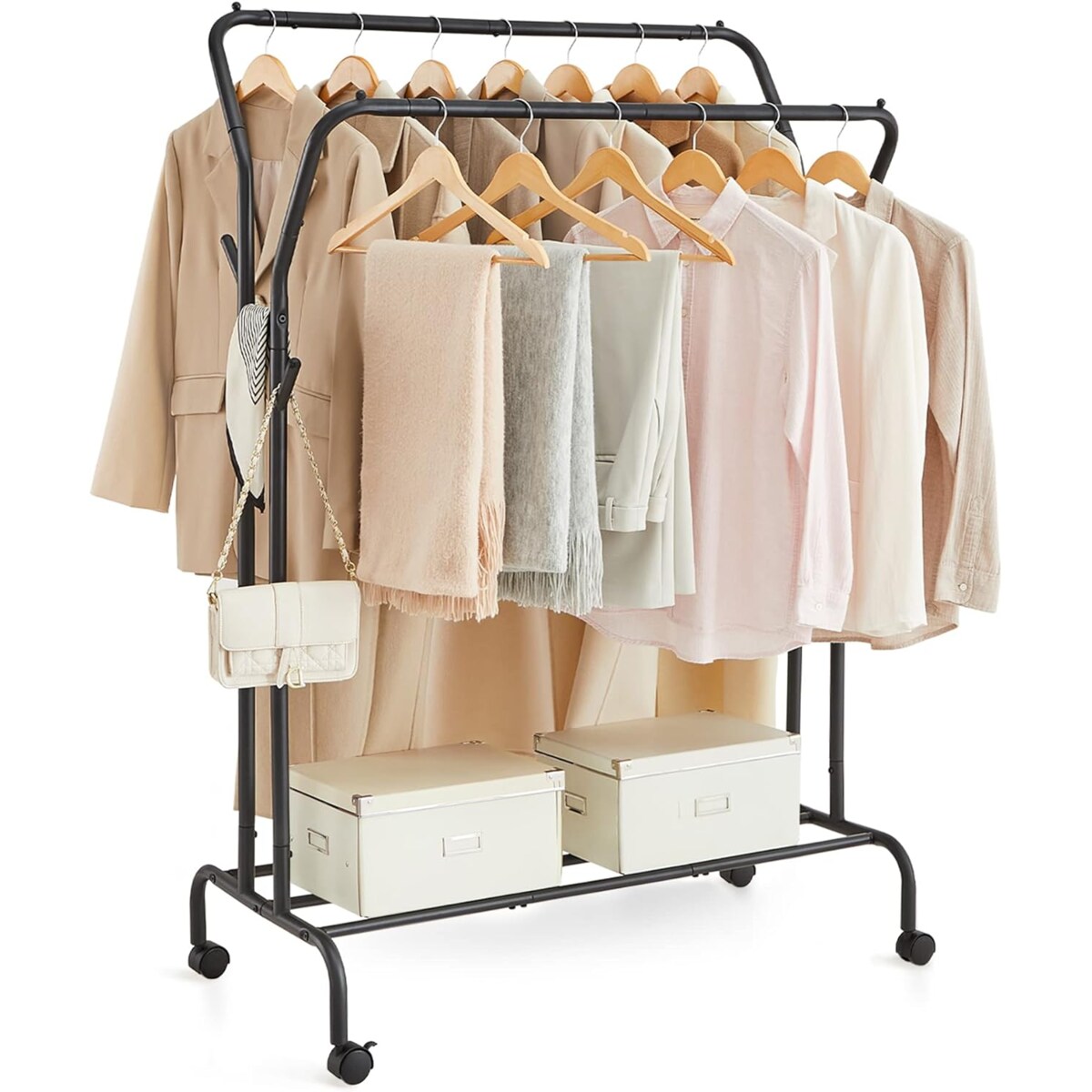 Wieszak Na Ubrania Na Kółkach 103,5X52,5X155 Cm