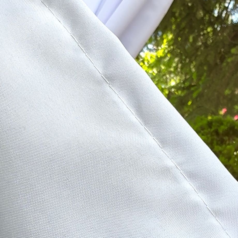 Zasłony tarasowe do altany BIAŁE 140x250 gotowe na taśmie tunel wodoodporne od słońca