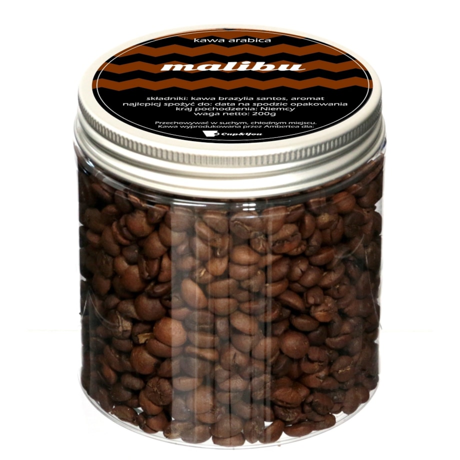 Kawa aromatyzowana o smaku MALIBU ziarnista ARABICA Cup&You PREMIUM 200g na prezent upominek dla kobiety mężczyzny faceta mamy taty żony męża