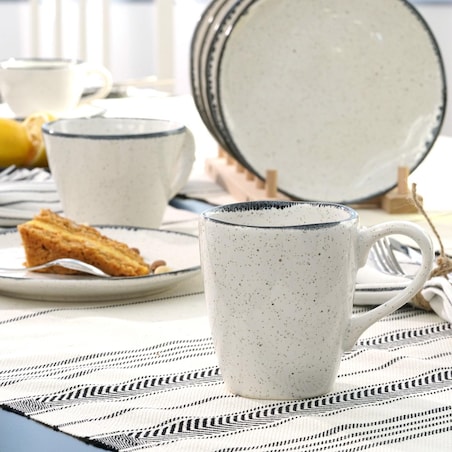 VILLA ITALIA Zestaw kubków ceramicznych 340 ml 6 sztuk VANILLA