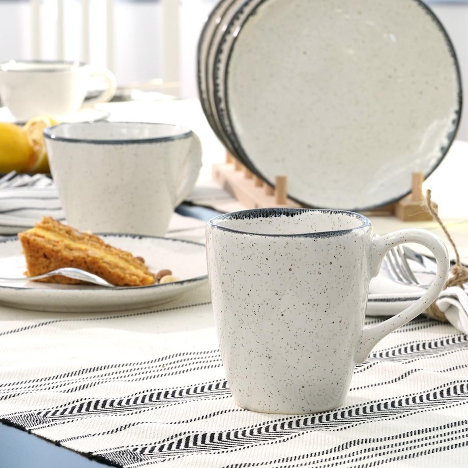 VILLA ITALIA Zestaw kubków ceramicznych 340 ml 6 sztuk VANILLA
