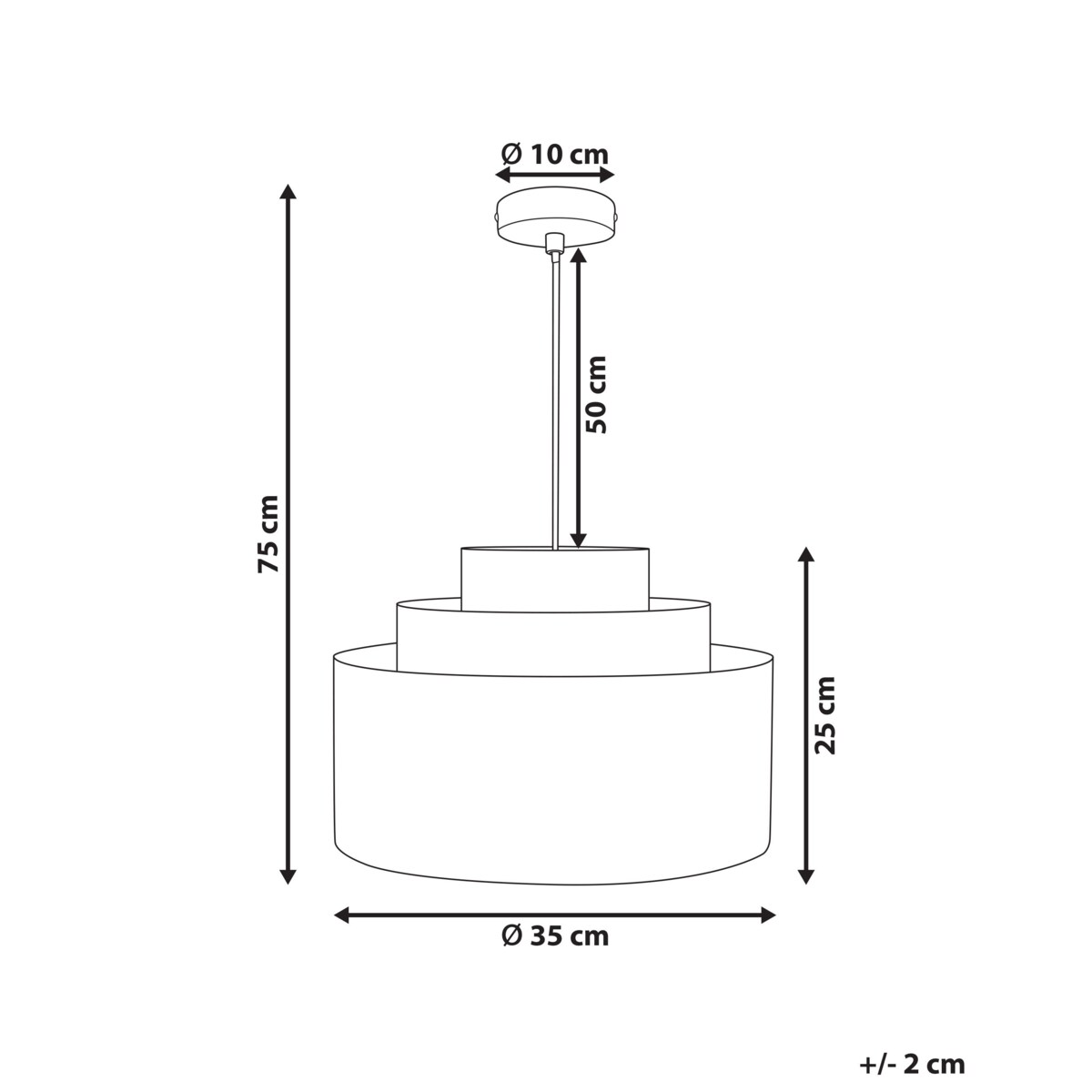 Lampa wisząca MASPARRO Len Brązowy
