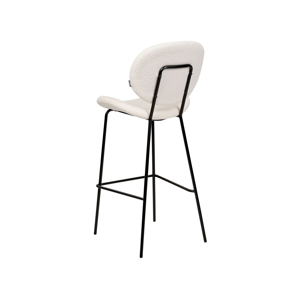 Zestaw 2 krzeseł barowych boucle biały LUANA