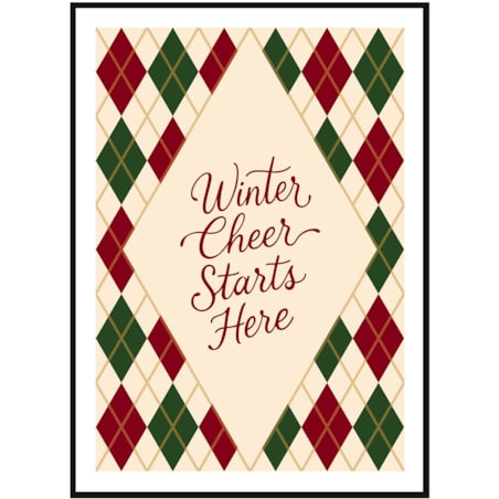 Poster Story, Plakat, Obraz - Winter Cheer Start Here, wymiary 42 x 60 cm