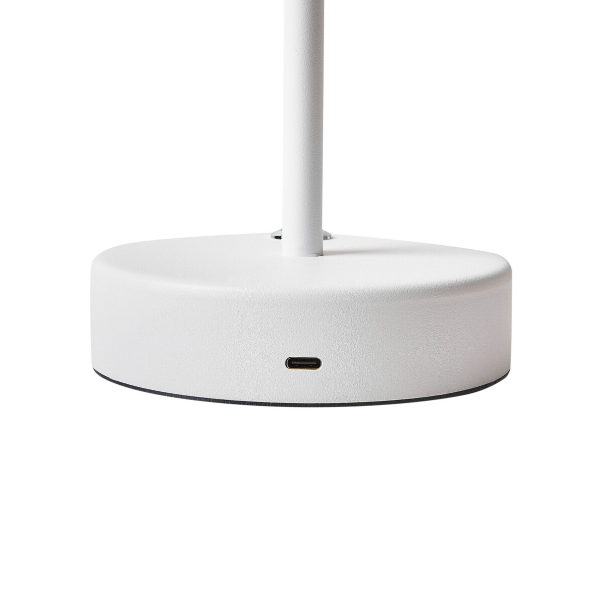 Bezprzewodowa lampa stołowa metalowa biała ALVIELA