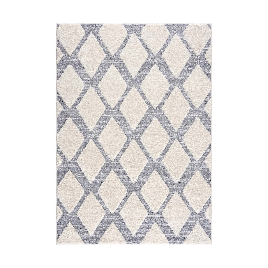 Dywan z efektem high low geometryczny Focera 44970 Szary Krem 200x290