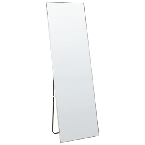Lustro stojące 50 x 156 cm srebrne BEAUVAIS