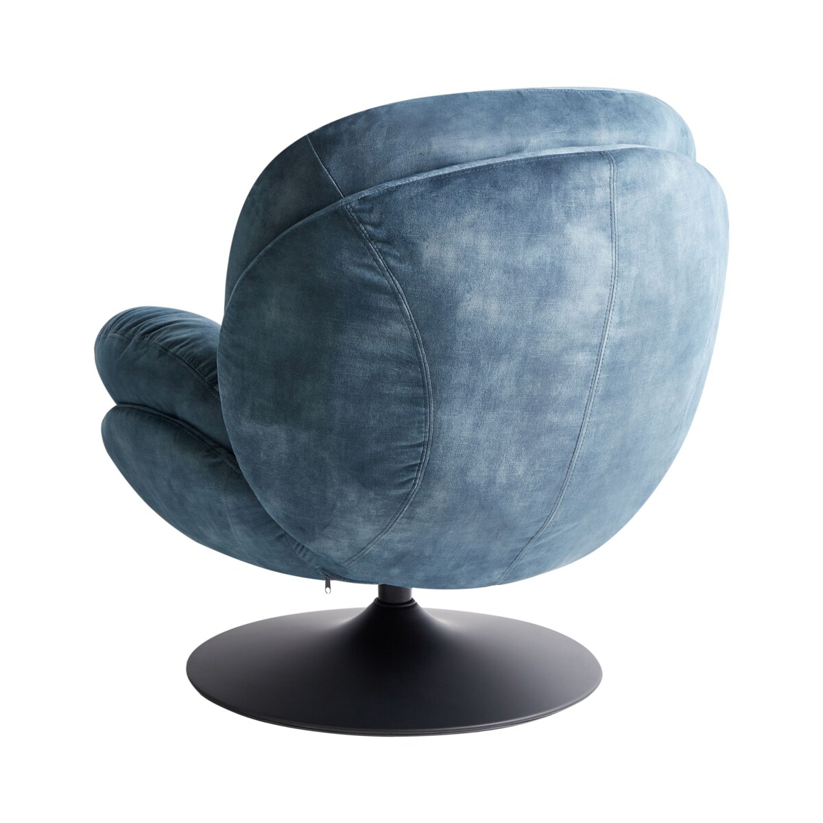 Fotel obrotowy NOLVIK Welur Ciemnoniebieski