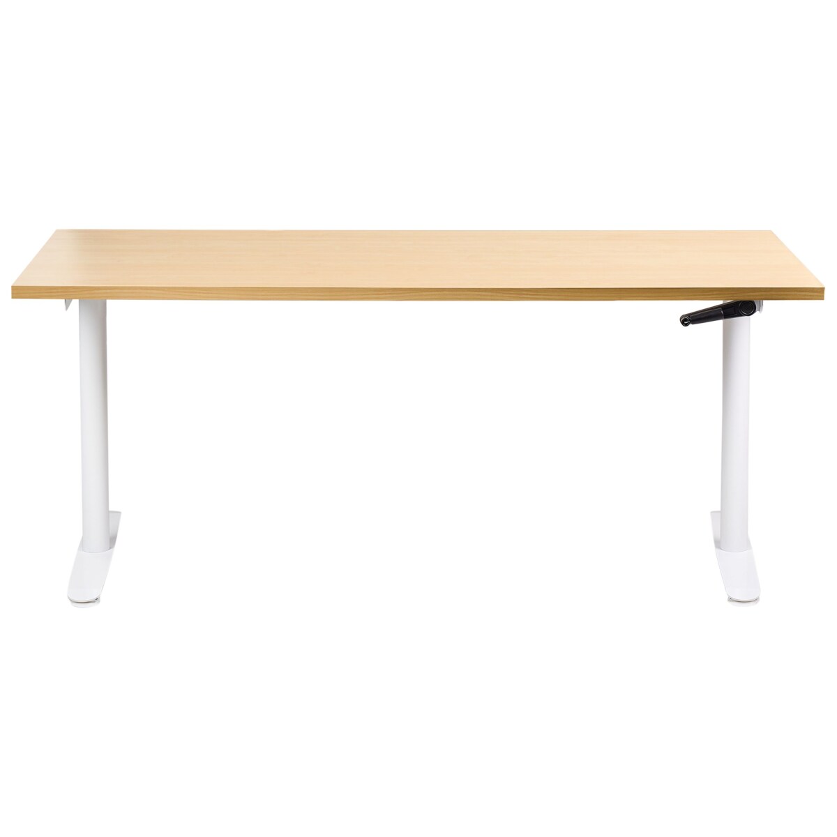 Biurko regulowane manualnie DESTINAS Jasny brąz/ biały 160 cm 72 cm