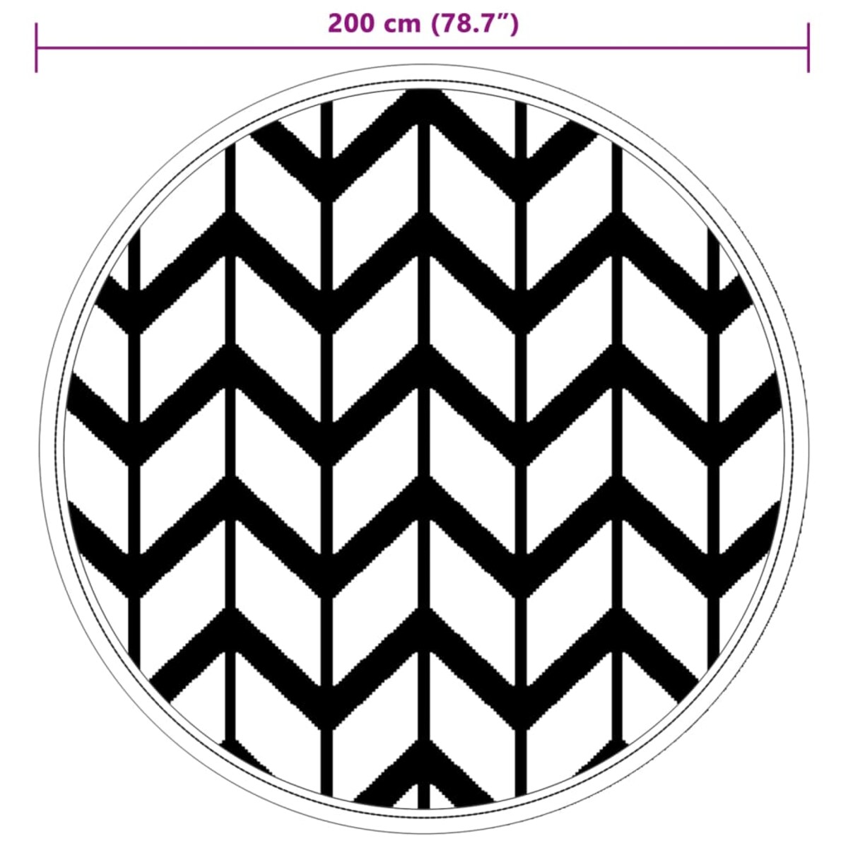 vidaXL Dywan na zewnątrz, ARAKIL szary, Ø200 cm, PP