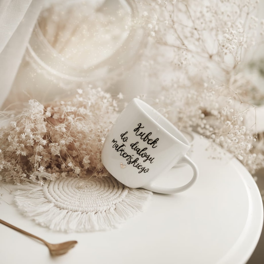 Kubek 300 ml - Kubek do dialogu małżeńskiego ZŁOTE SERCE