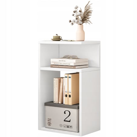 Szafka nocna biała do sypialni stolik loft salonu nowoczesna 50 cm