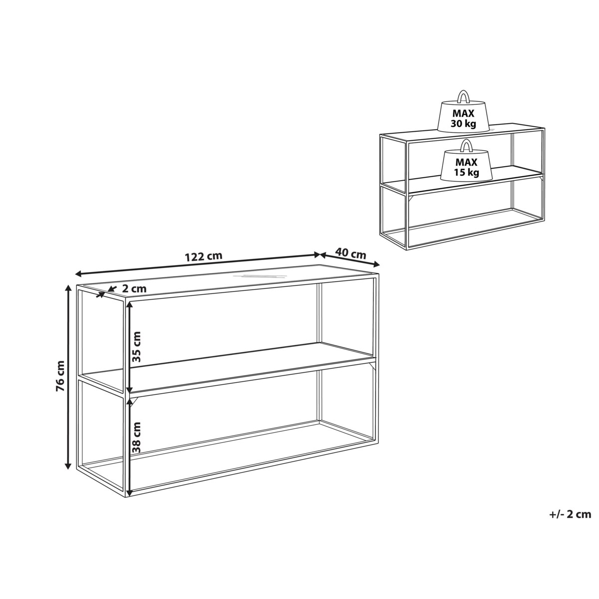 Konsola szklana ciemne drewno z czarnym TAOS