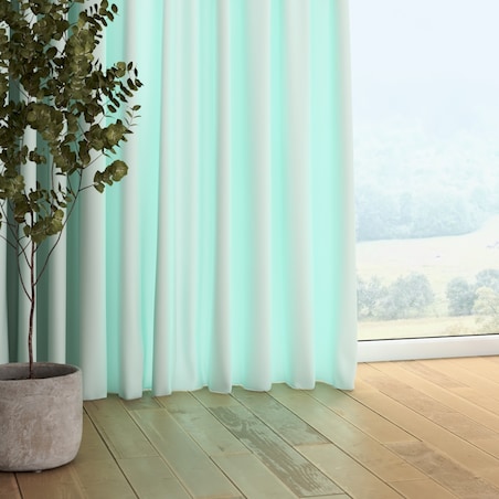 Zasłona na taśmie marszczącej 1 szt. 130x245 pastelowy błękit