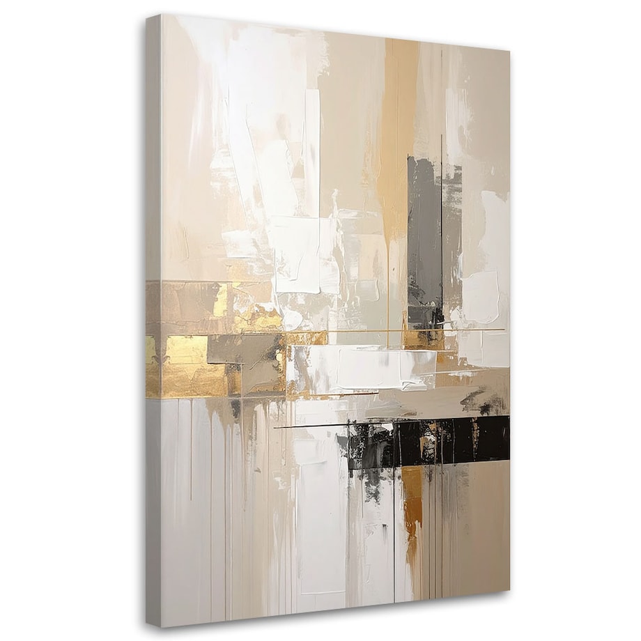 Obraz do salonu sypialni kuchni biura loftu, Beżowa abstrakcja tekstura w stylu boho 80x120cm