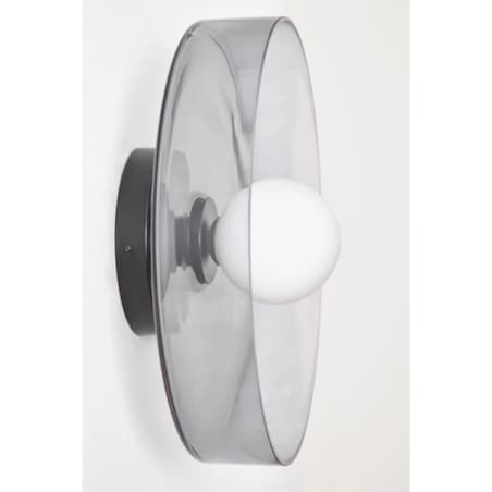 Kinkiet szklany Jaxal czarny Ø35 cm