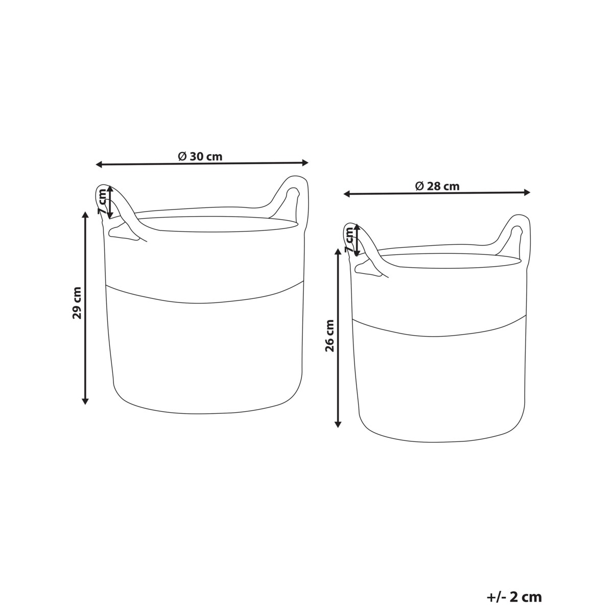 Zestaw 2 koszy na kwiaty z trawy morskiej naturalny MATIKU