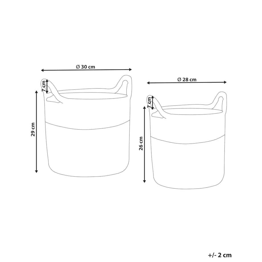 Zestaw 2 koszy na kwiaty z trawy morskiej naturalny MATIKU