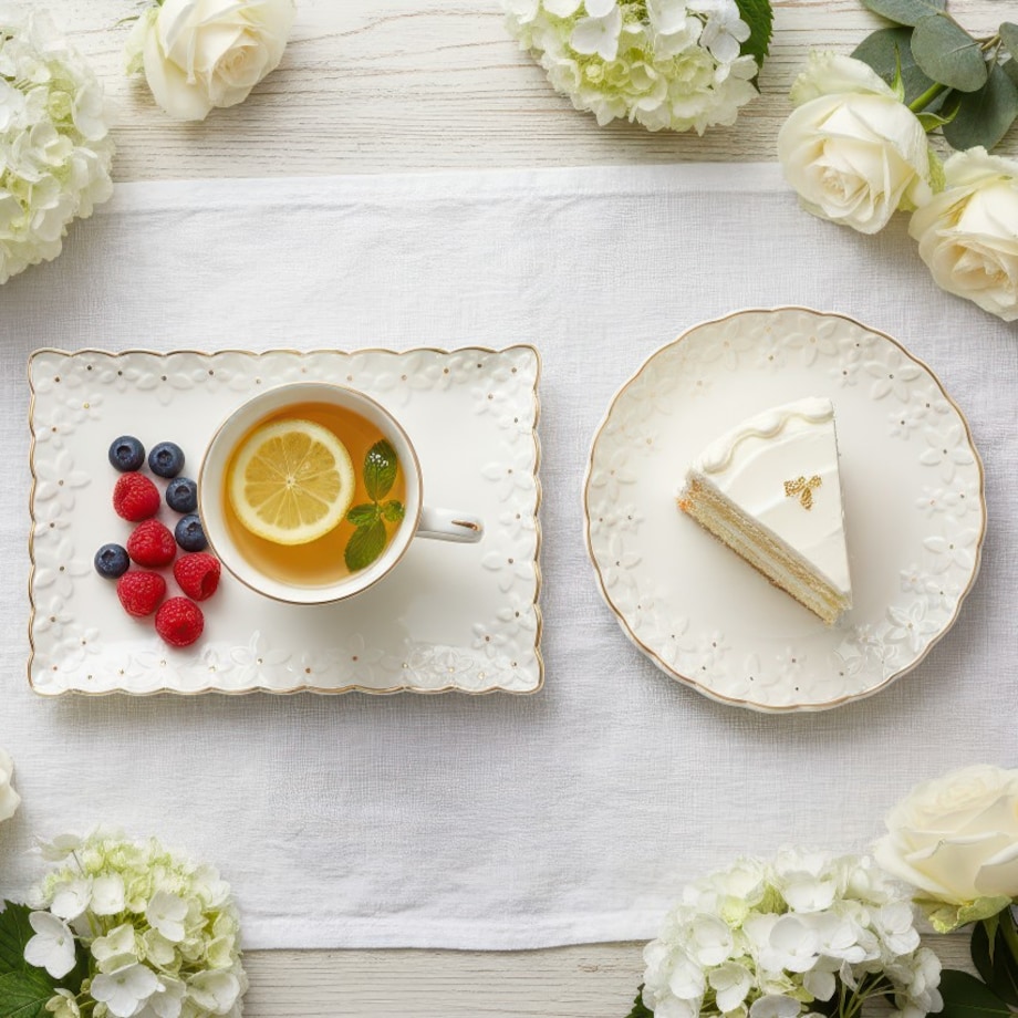 VILLA ITALIA Talerzyk deserowy porcelanowy 21 cm FIORELLA