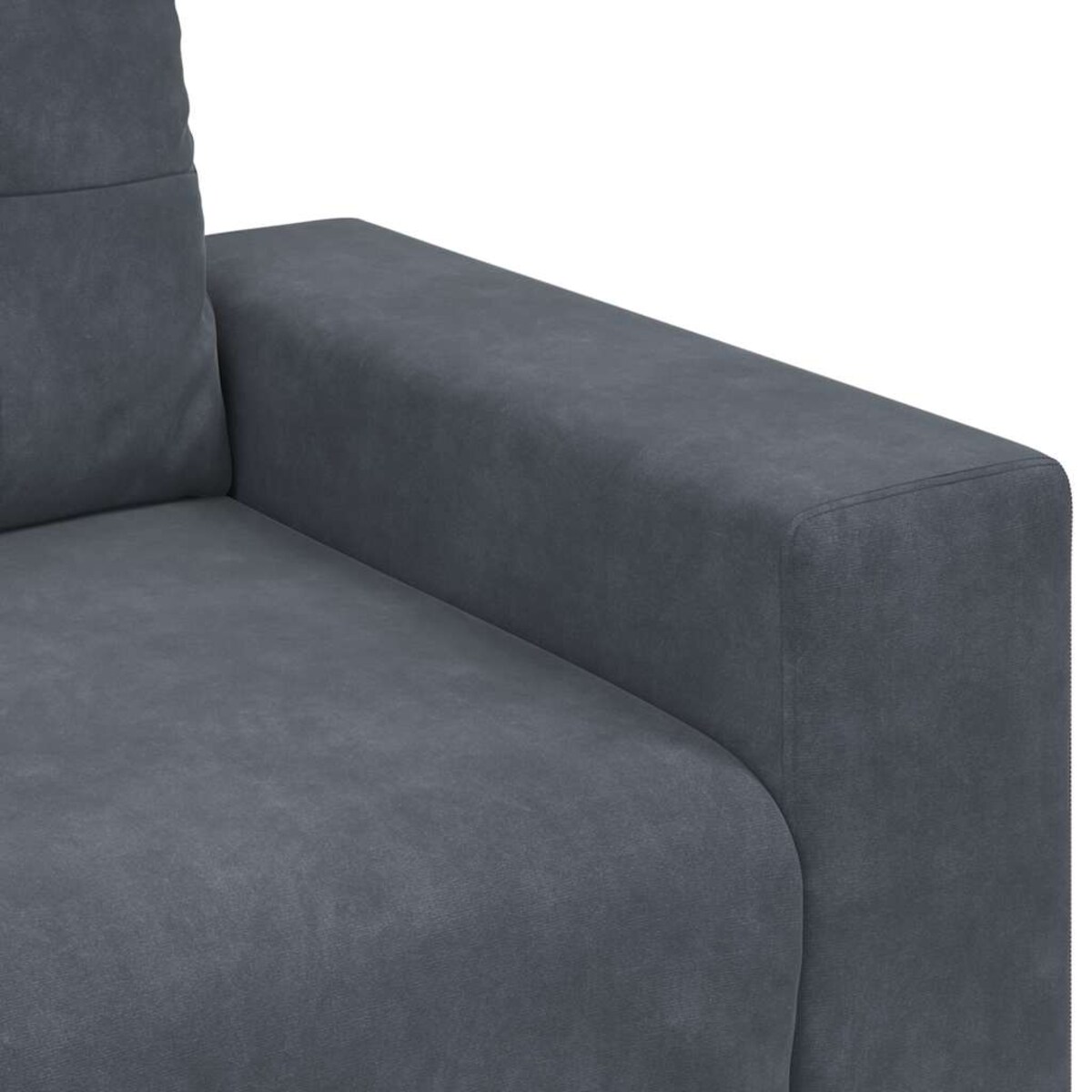 vidaXL Sofa dwuosobowa Ciemnoszara 120 cm Aksamit