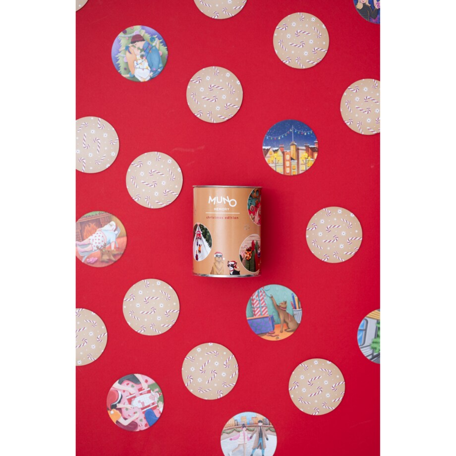 Karty MunoMemory "Christmas Edition" by Julia Kraska w ozdobnej tubie