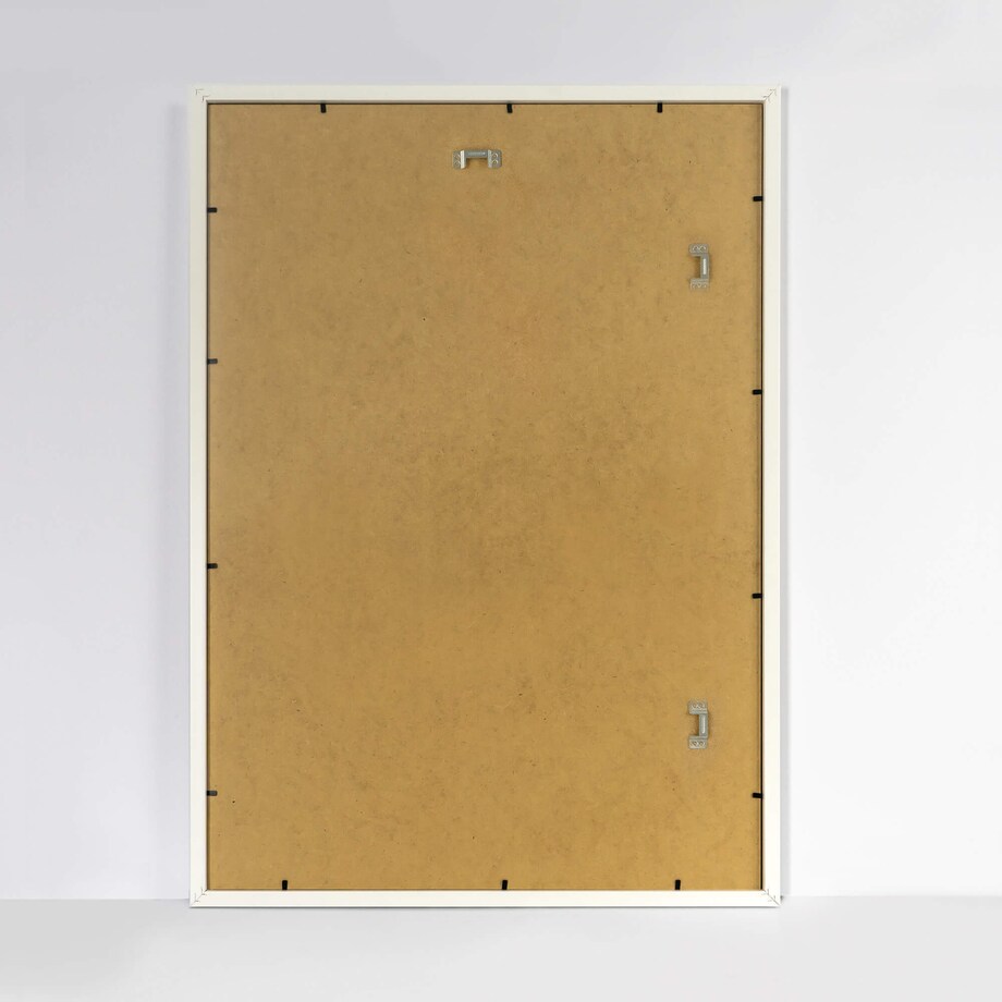Ramka na zdjęcia 50x70 cm biała wisząca poziom pion rama MDF z plexi klasyczna ramka