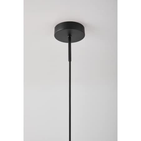 Lampa sufitowa lniana Patraix kremowo-czarna Ø70 cm