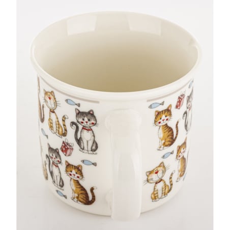 Kubek porcelanowy 400 ml koty 9x12,5x8,5 cm GATTINI