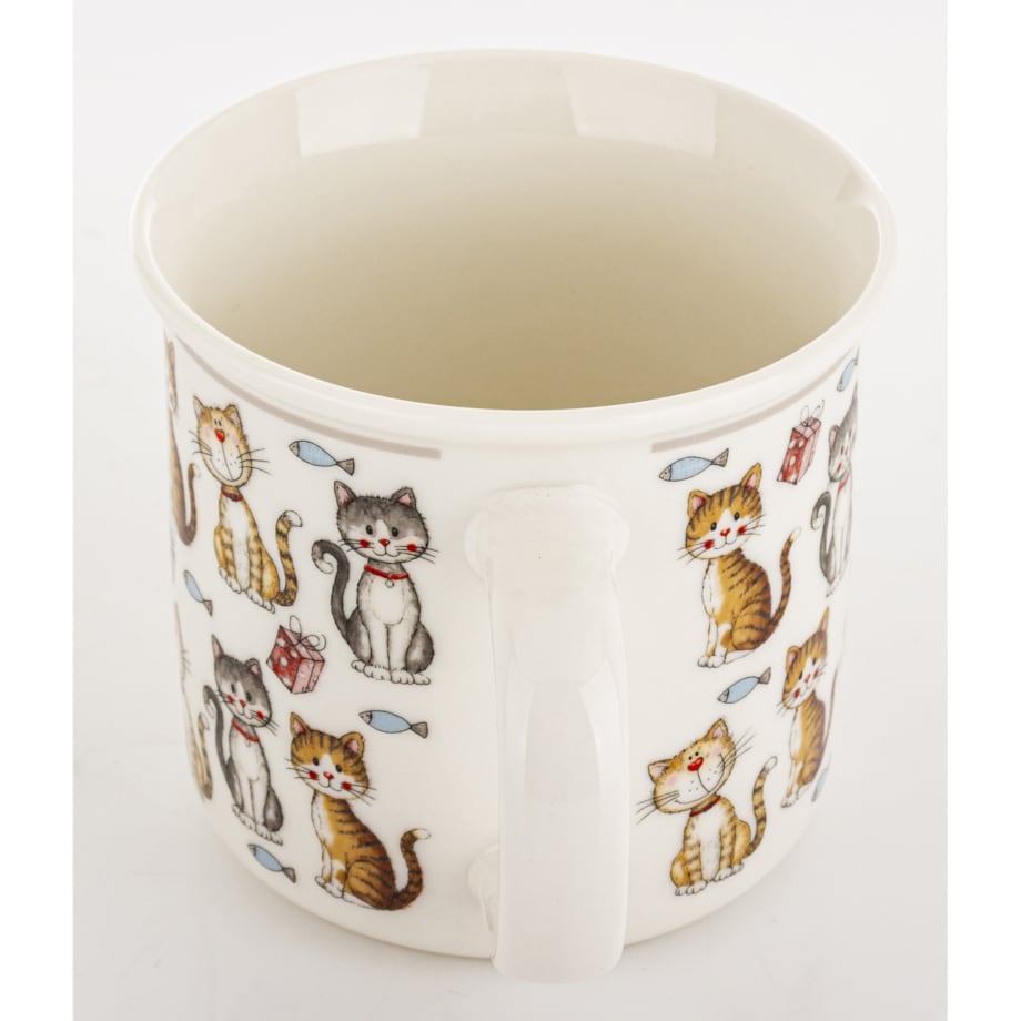 Kubek porcelanowy 400 ml koty 9x12,5x8,5 cm GATTINI