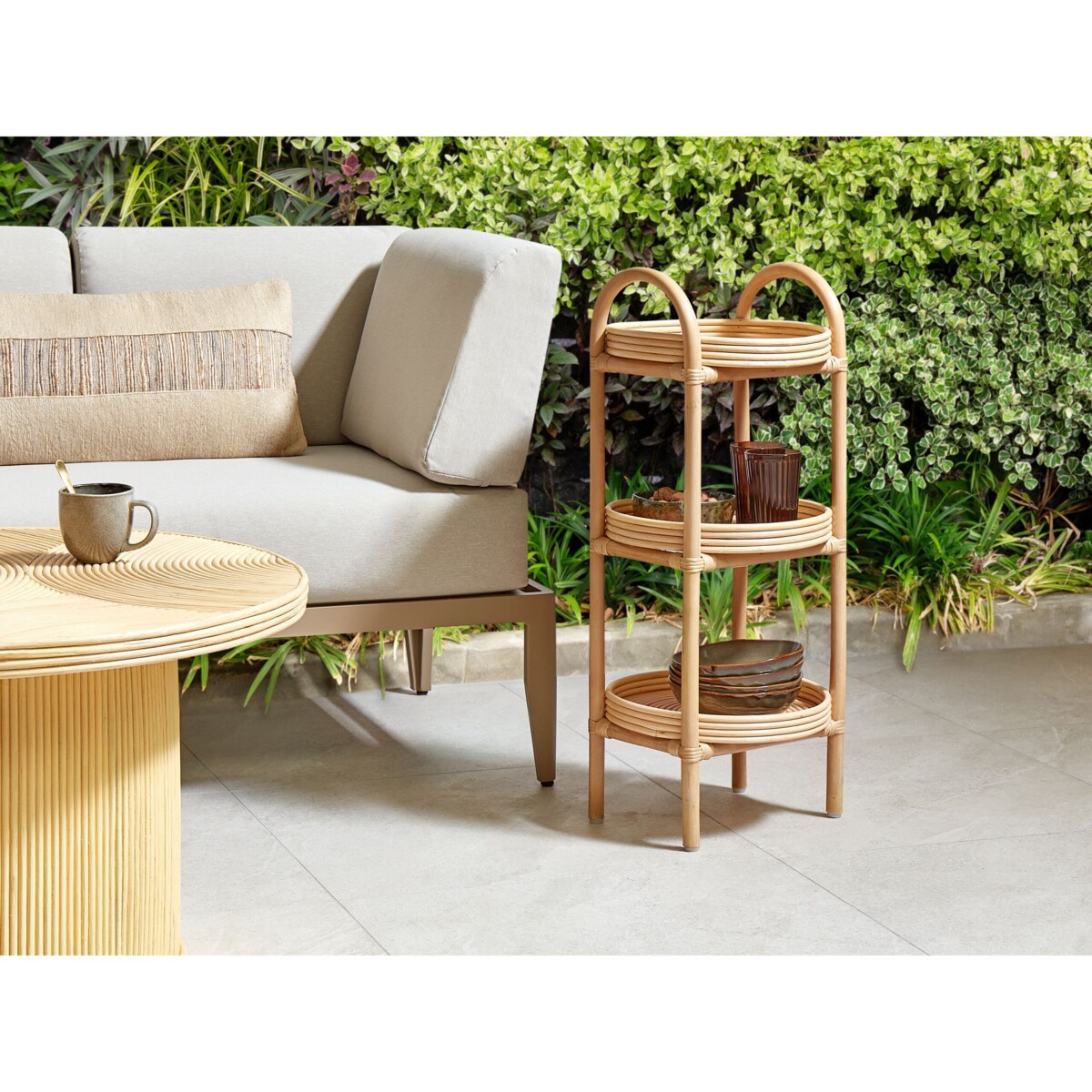 Stolik pomocniczy TROOLIE Rattan Naturalny