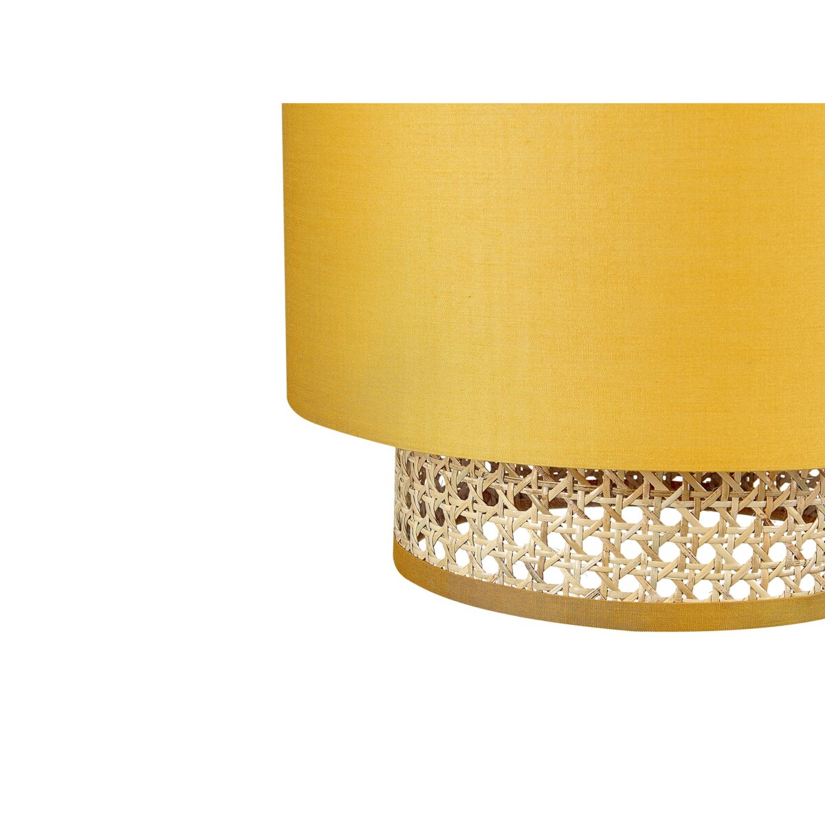 Lampa wisząca rattanowa naturalna z żółtym BOERI