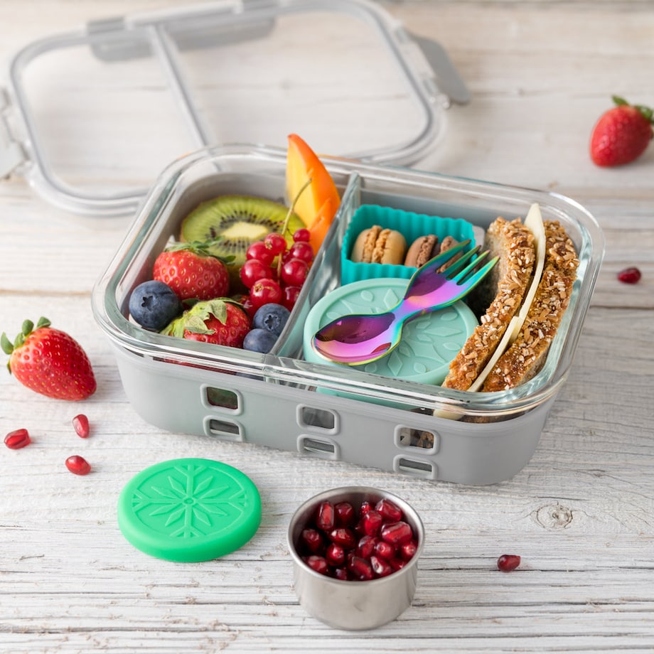 LEKKABOX PREP szklany lunch box z przegródkami